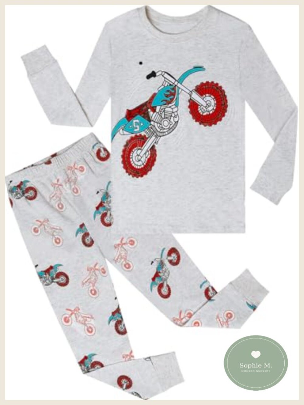 Boys 100% Cotton Pajama Set Long Sleeve Role Themed Prints